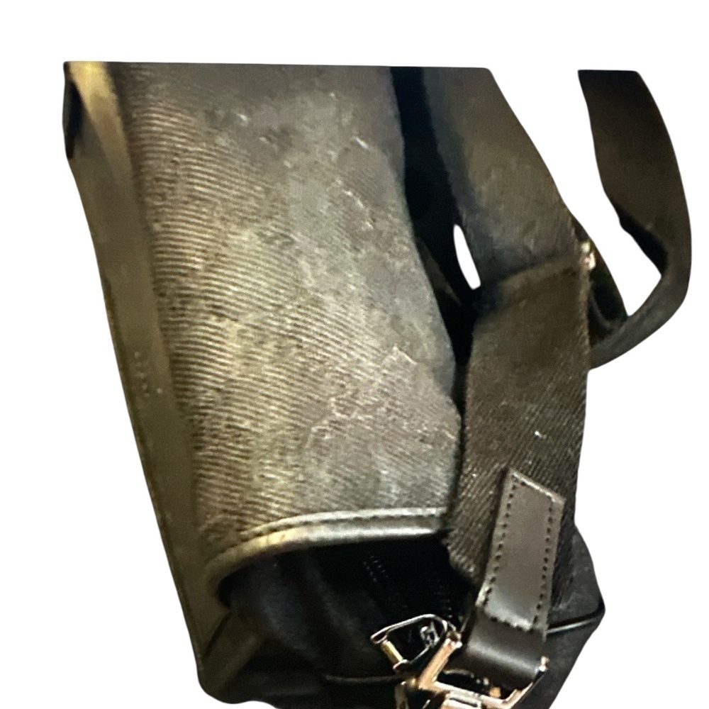 GUCCI GG Black Canvas Shoulder Bag or Crossbody Bag Black Canvas T00R - Picture 6 of 14